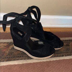 UGG Black Women's Wedge Sandals